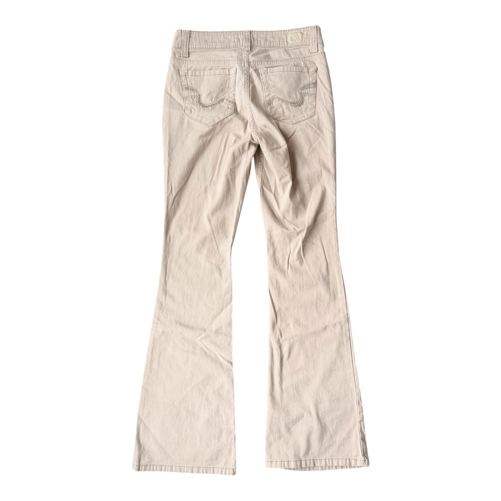 Y2K lei Sophia Hipster Flare Jeans Low Rise Khaki Size‎ 3 Junior Girls 0 Women's - Picture 2 of 6